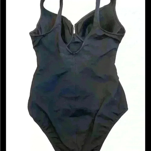 Lands' End Black One Piece Swimming Suit Women's Size 10 - Picture 2 of 4
